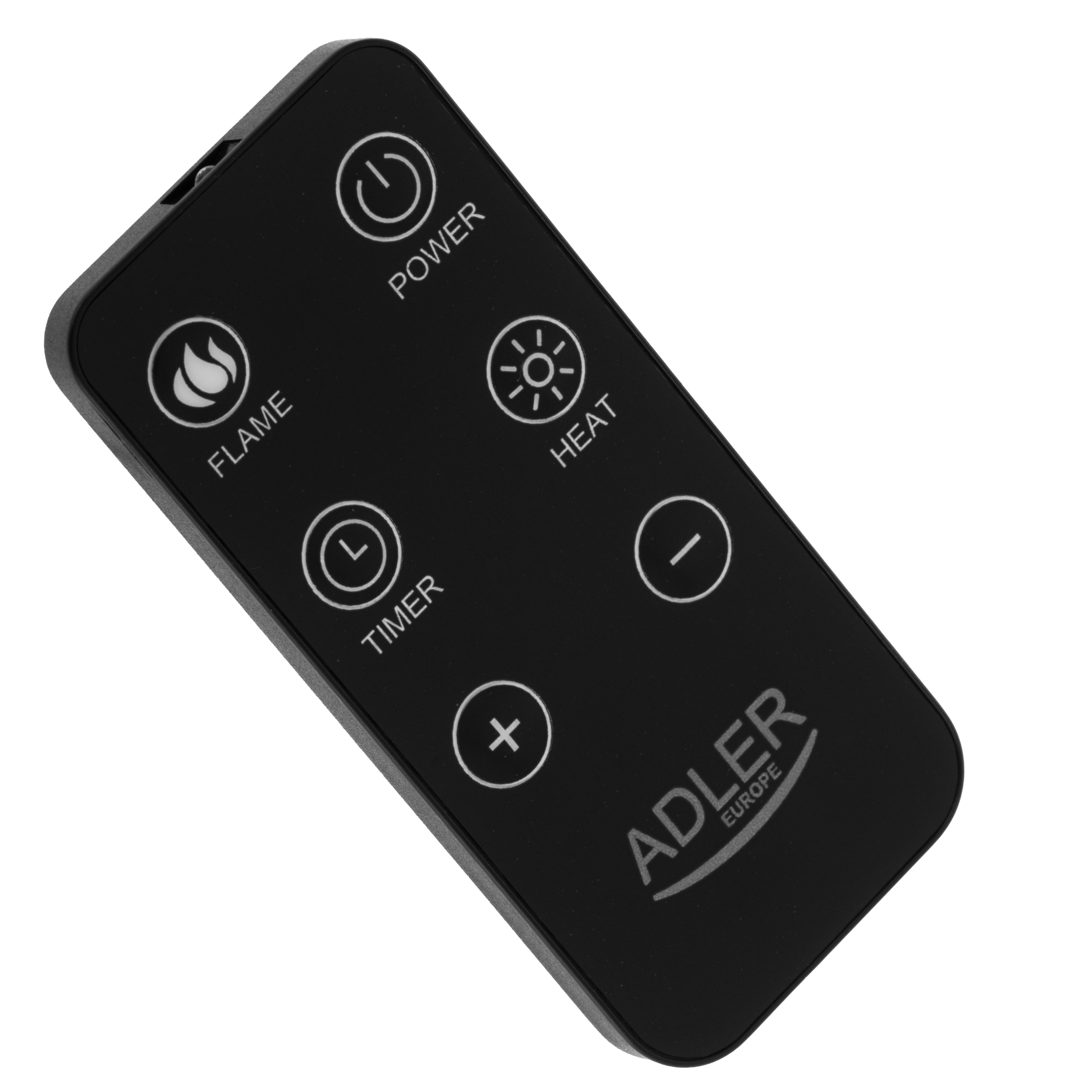 Adler LED electric fireplace with remote control | AD 7755 | Ceramic Heater | 2000 W | Number of power levels 2 | Black