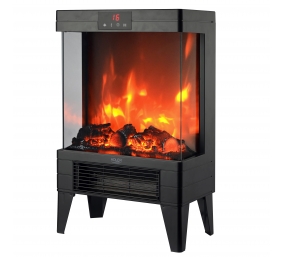 Adler LED electric fireplace with remote control | AD 7755 | Ceramic Heater | 2000 W | Number of power levels 2 | Black