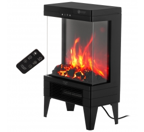 Adler LED electric fireplace with remote control | AD 7755 | Ceramic Heater | 2000 W | Number of power levels 2 | Black