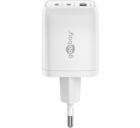 Goobay 65 W USB-C PD GaN Multiport Fast Charger Nano, White | Goobay | 65 W USB-C PD GaN Multiport Fast Charger Nano