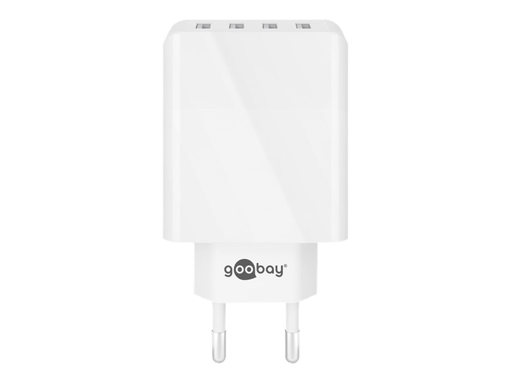 Goobay 44962 30 W USB-A Multiport Charger, White