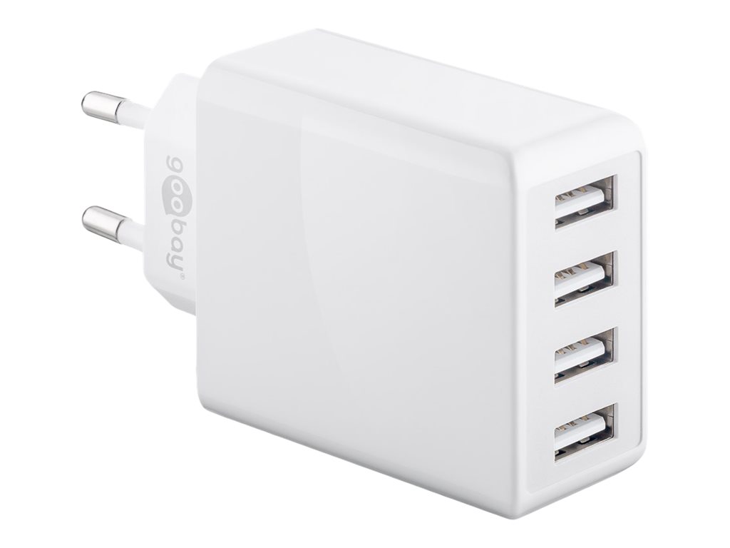 Goobay 44962 30 W USB-A Multiport Charger, White