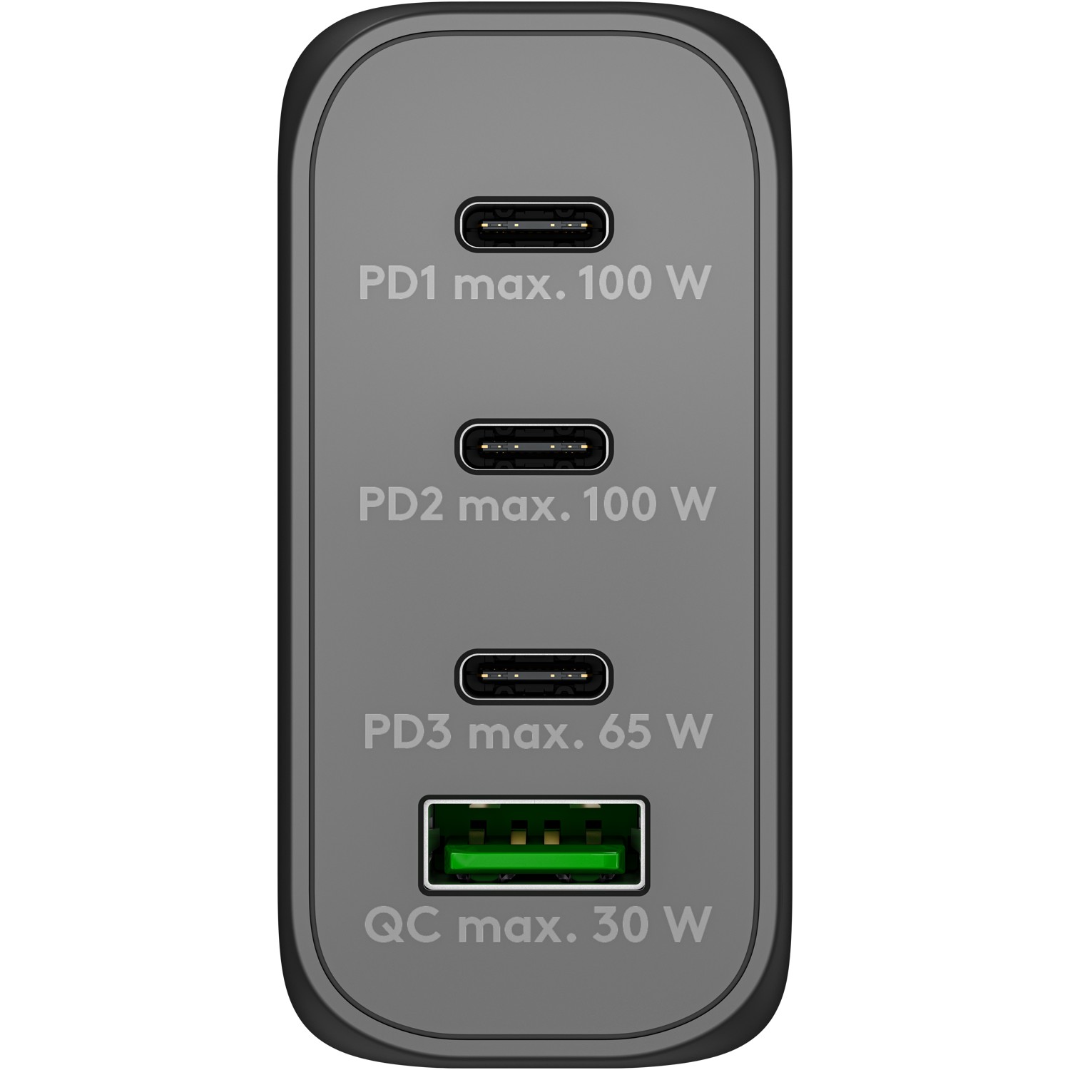 Goobay 100 W USB-C PD GaN Multiport Fast Charger, Black