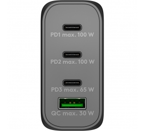 Goobay 100 W USB-C PD GaN Multiport Fast Charger, Black