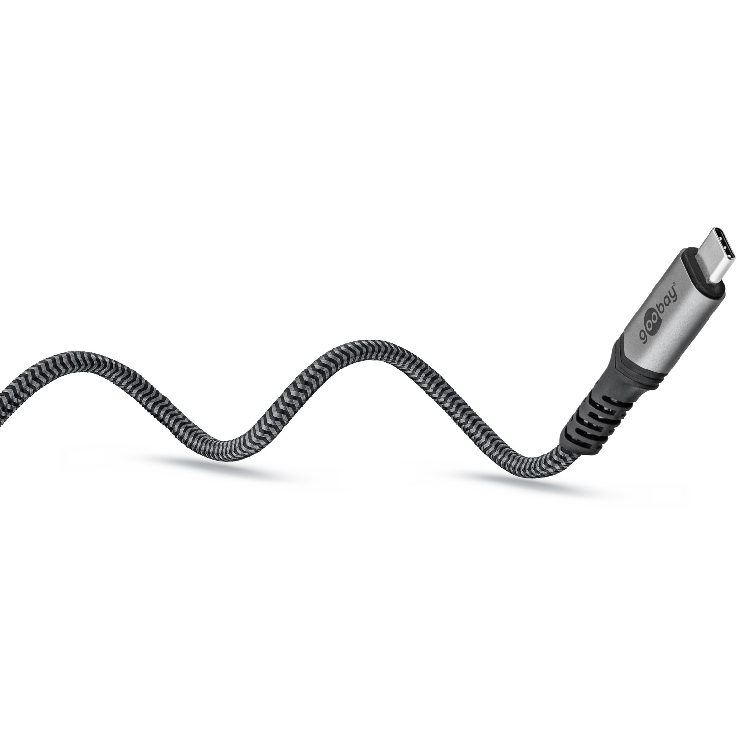 Goobay USB-C Cable, USB4, 1.8 m, bBack/Silver | USB-C to USB-C