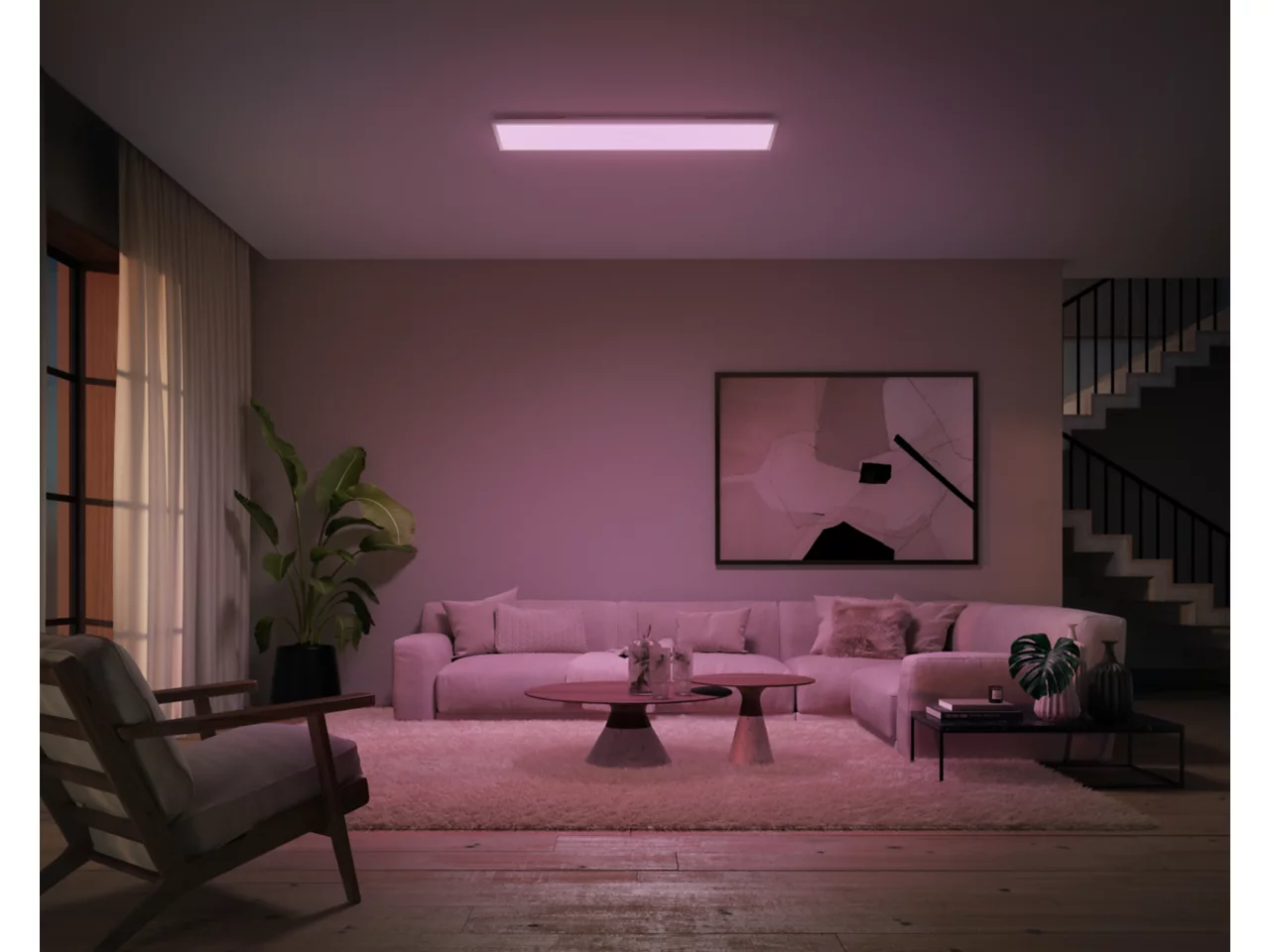 Philips Hue Surimu rectangular panel light, 120 x 30 cm | 2000-6500 Hue White Color Ambiance | Bluetooth, Zigbee