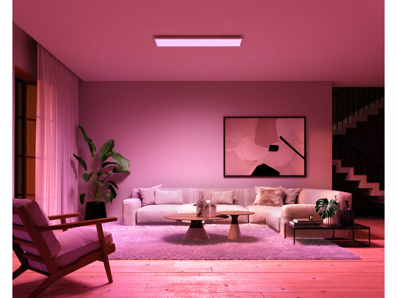 Philips Hue Surimu rectangular panel light, 120 x 30 cm | 2000-6500 Hue White Color Ambiance | Bluetooth, Zigbee