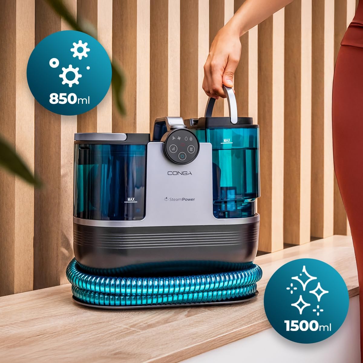 Cecotec Upholstery Cleaner | Conga 7000 Carpet&Spot Clean Steam XXL | 1700 W