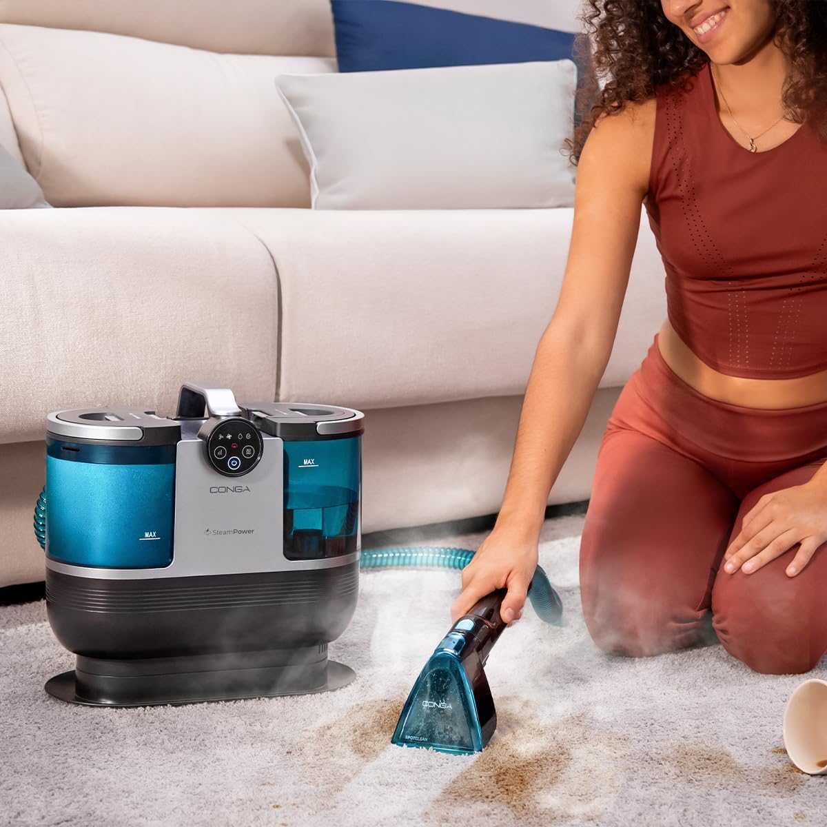 Cecotec Upholstery Cleaner | Conga 7000 Carpet&Spot Clean Steam XXL | 1700 W