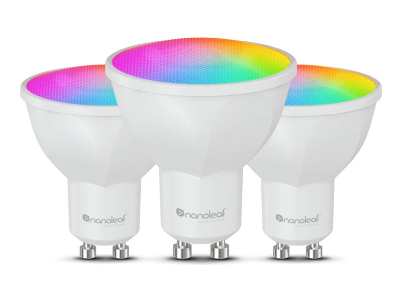 Nanoleaf Essentials Matter Wi-Fi Smart Bulb, 3pcs | GU10 | RGBCW