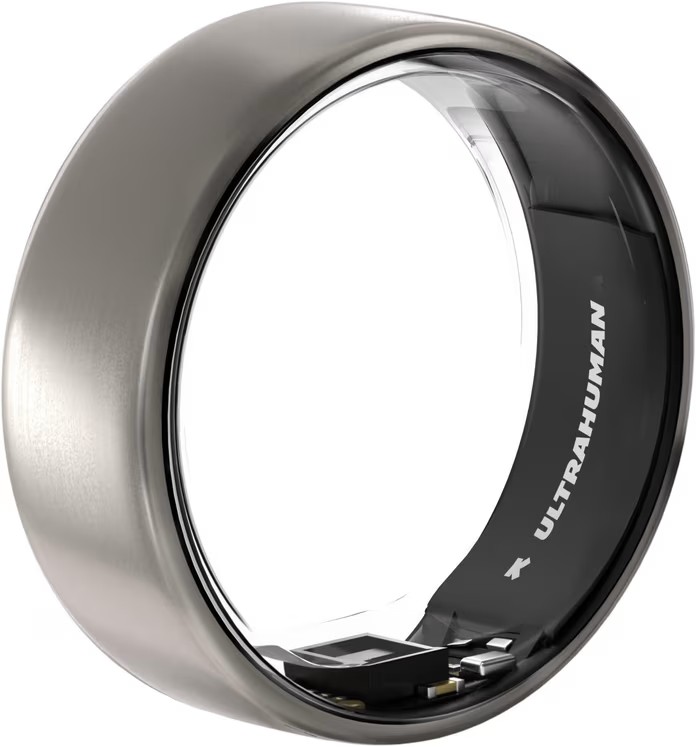 Ultrahuman | Ring Air | Raw Titanium | Size 8 | Smart Ring