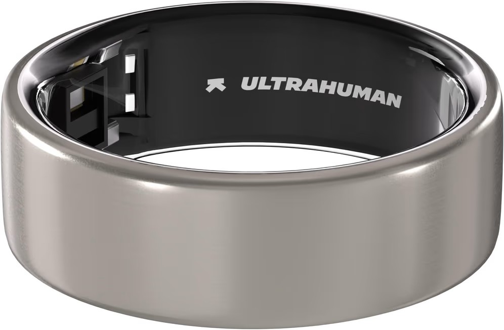 Ultrahuman | Ring Air | Raw Titanium | Size 8 | Smart Ring