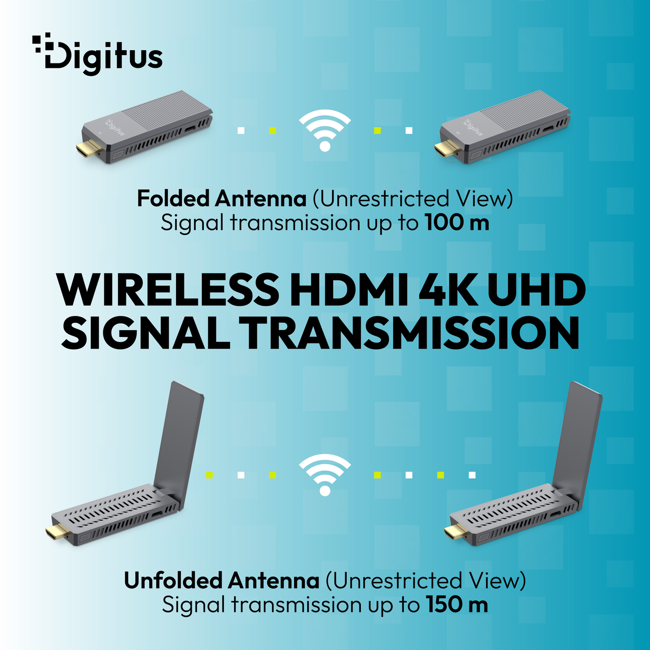 Digitus 4K Wireless HDMI Extender Set, 150 m, 4K/60Hz | DS-55359