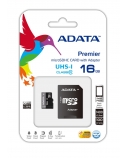 ADATA | Premier UHS-I | 16 GB | MicroSDHC | Flash memory class 10 | SD adapter