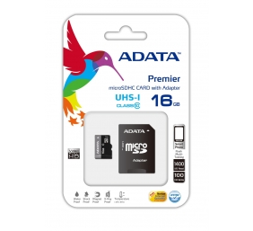 ADATA | Premier UHS-I | 16 GB | MicroSDHC | Flash memory class 10 | SD adapter