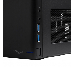 Fractal Design | NODE 304 | 2 - USB 3.0 (Internal 3.0 to 2.0 adapter included)1 - 3.5mm audio in (microphone)1 - 3.5mm audio out (headphone)Power button with LEDHDD LED | Black | Power supply included No