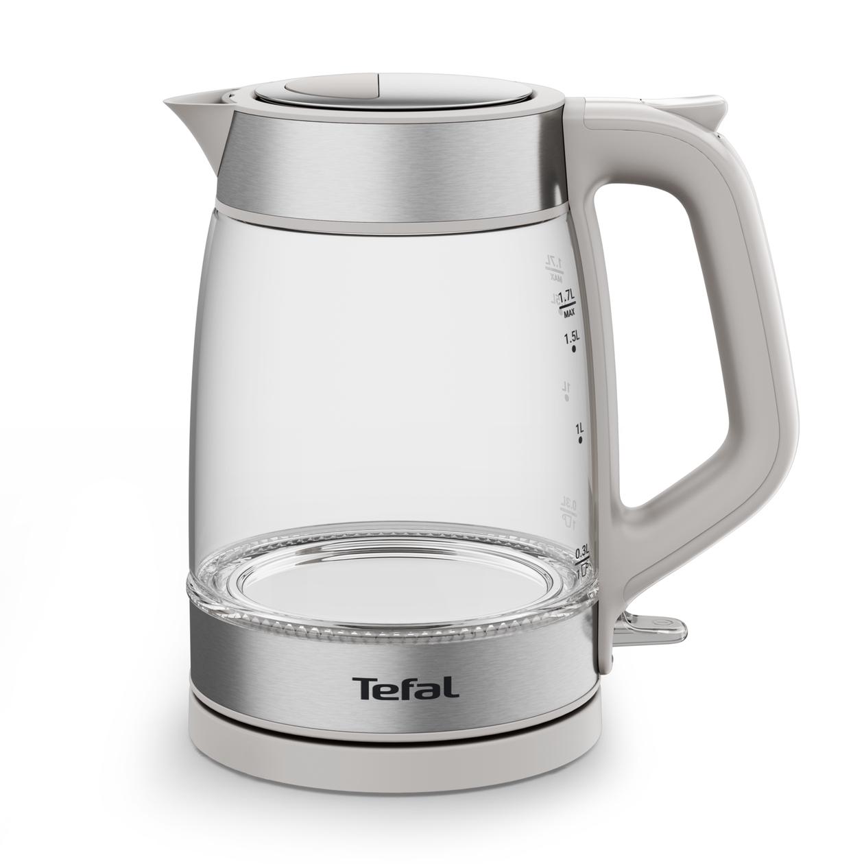 TEFAL Kettle | KI605B30 | 2200 W | Electric | 1.7 L | Glass | 360° rotational base | Grey