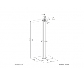 Neomounts Floor stand | Tilt, Rotate | FL15-627BL1 | Maximum weight (capacity) 3 kg | Black