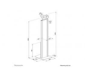Neomounts Floor stand | FL15-628BL1 | Fixed | Maximum weight (capacity) 3 kg | Black