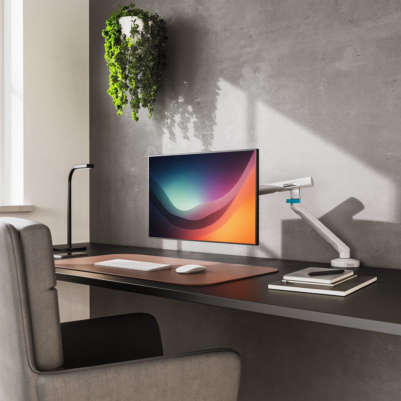 Digitus Desk Mount | Tilt, rotation, pivot | Single design monitor mount | 35 " | Maximum weight (capacity) 10 kg | White