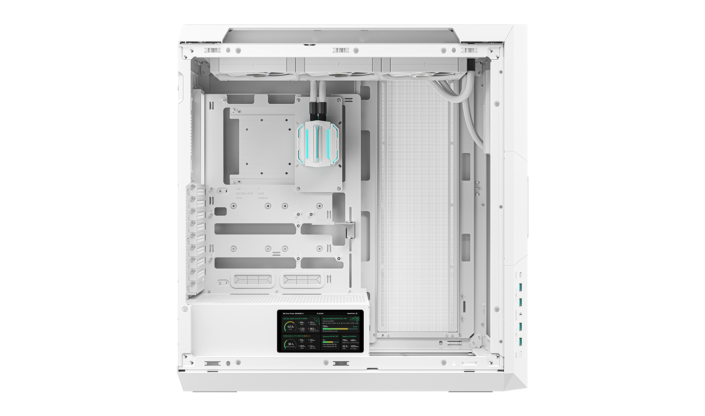 Deepcool Integrated Liquid Cooling Case | GENOME III | Full-Tower | ATX PS2 (maximum length: 180mm) | White