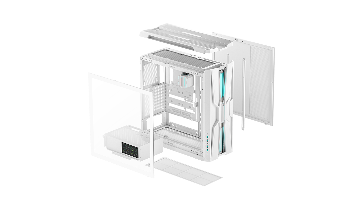 Deepcool Integrated Liquid Cooling Case | GENOME III | Full-Tower | ATX PS2 (maximum length: 180mm) | White