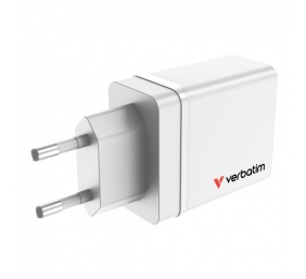 Verbatim 49701 USB Įkroviklis 30W 4-Port USB-A, USB-C, EU Plug, Balta