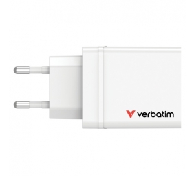 Verbatim 49701 USB Įkroviklis 30W 4-Port USB-A, USB-C, EU Plug, Balta