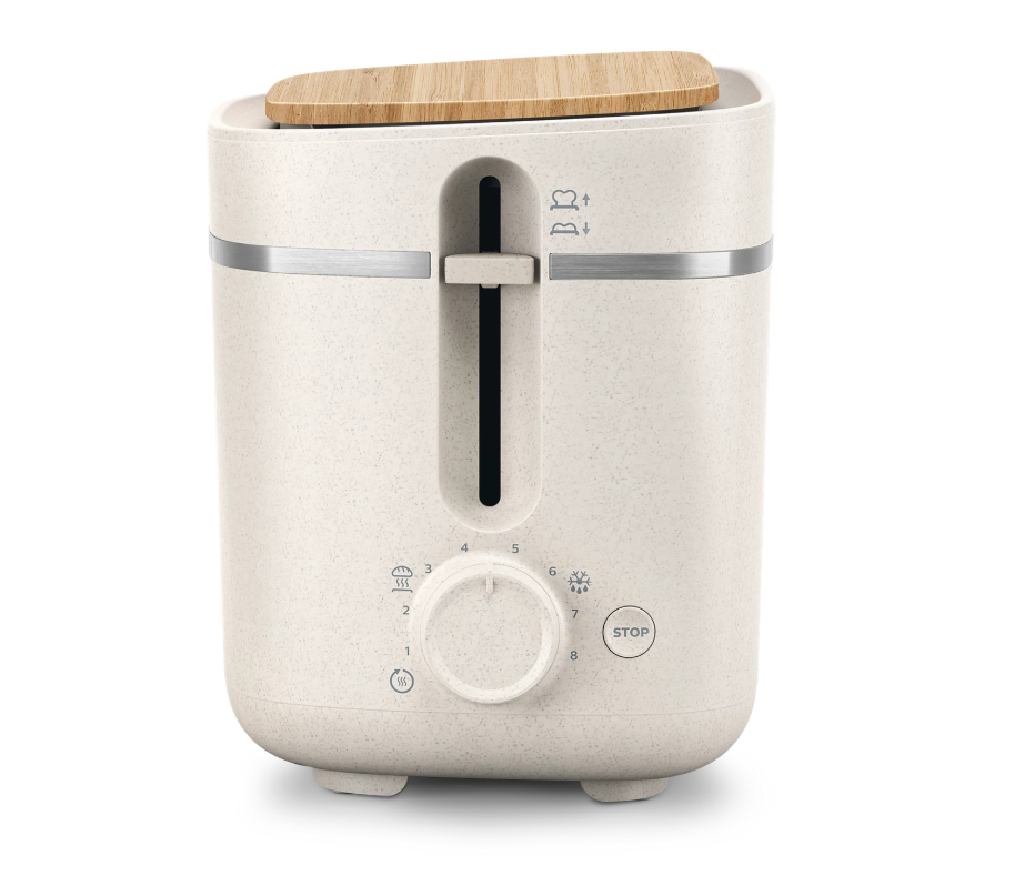 Philips | Toaster | HD2640/10 Eco Conscious Edition | Power 830 W | Number of slots 2 | Housing material 100% Bio-based plastic | Silk White Matt