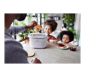 Philips | Toaster | HD2640/10 Eco Conscious Edition | Power 830 W | Number of slots 2 | Housing material 100% Bio-based plastic | Silk White Matt