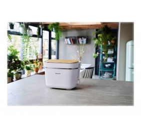 Philips | Toaster | HD2640/10 Eco Conscious Edition | Power 830 W | Number of slots 2 | Housing material 100% Bio-based plastic | Silk White Matt