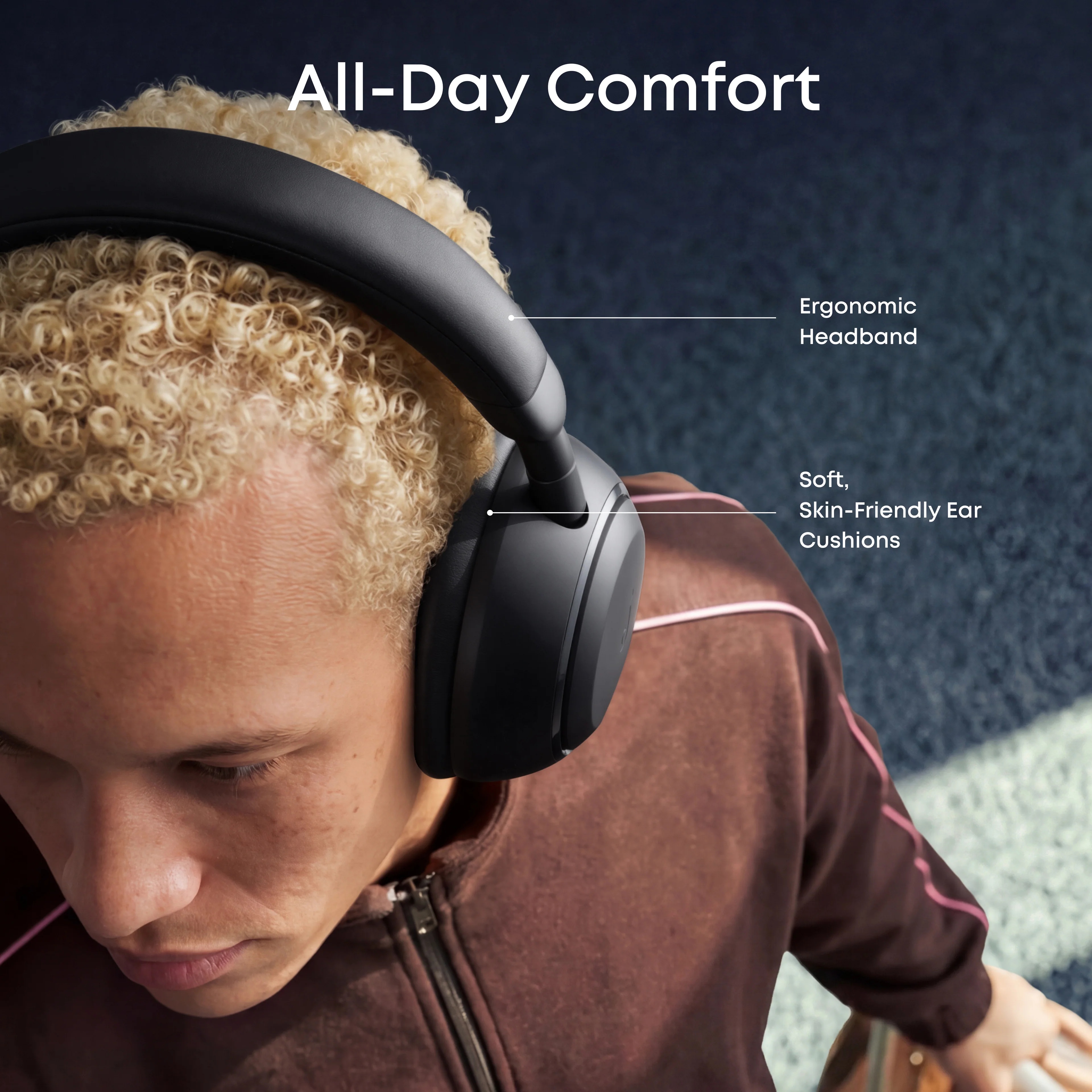 Anker Soundcore Space 2 | Headphones | Over-ear | Microphone | Jet Black | Noise canceling