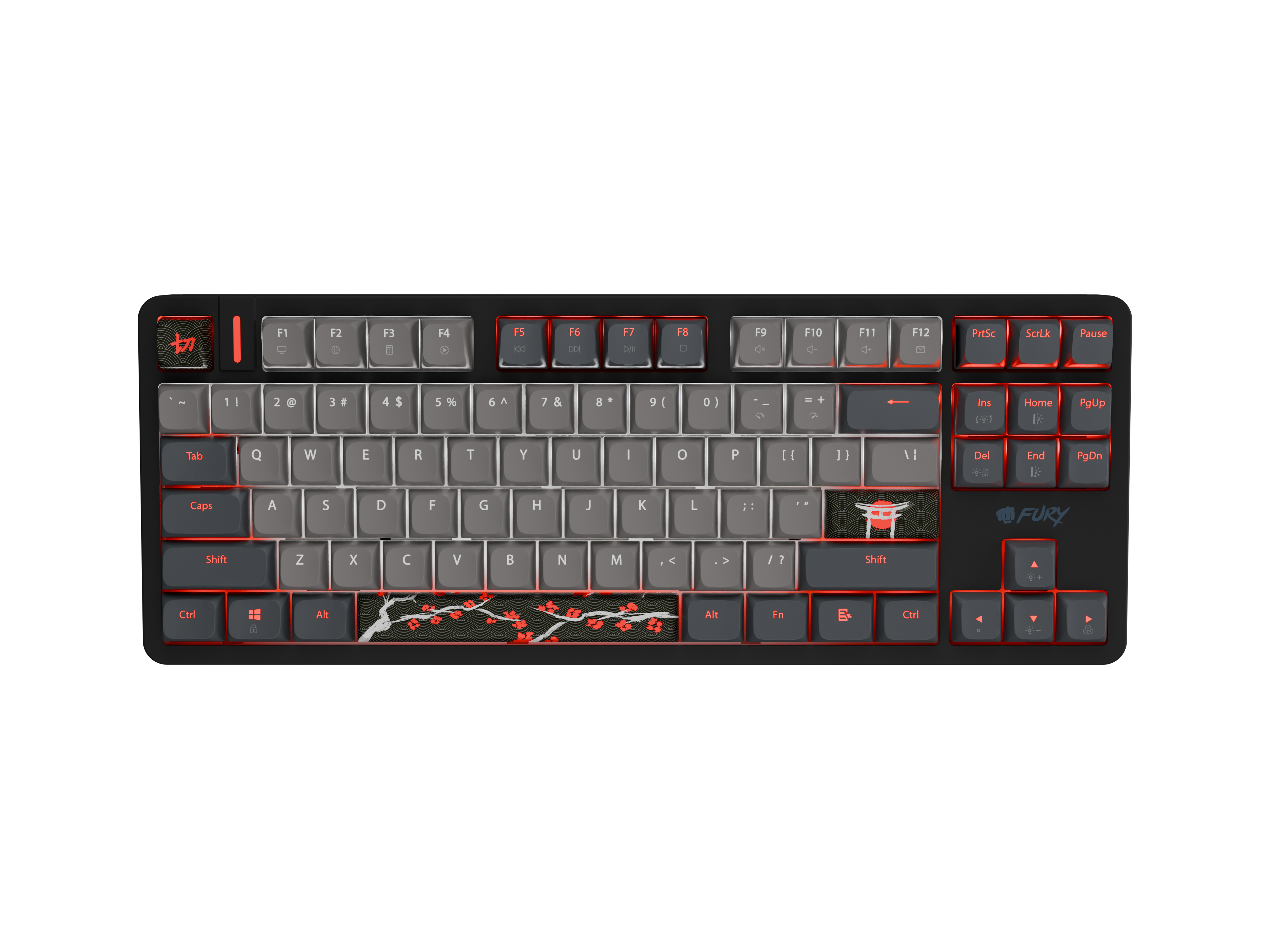 Fury Kanabo K6 | Gaming Keyboard | Wired | US | Linear | Black/Gray
