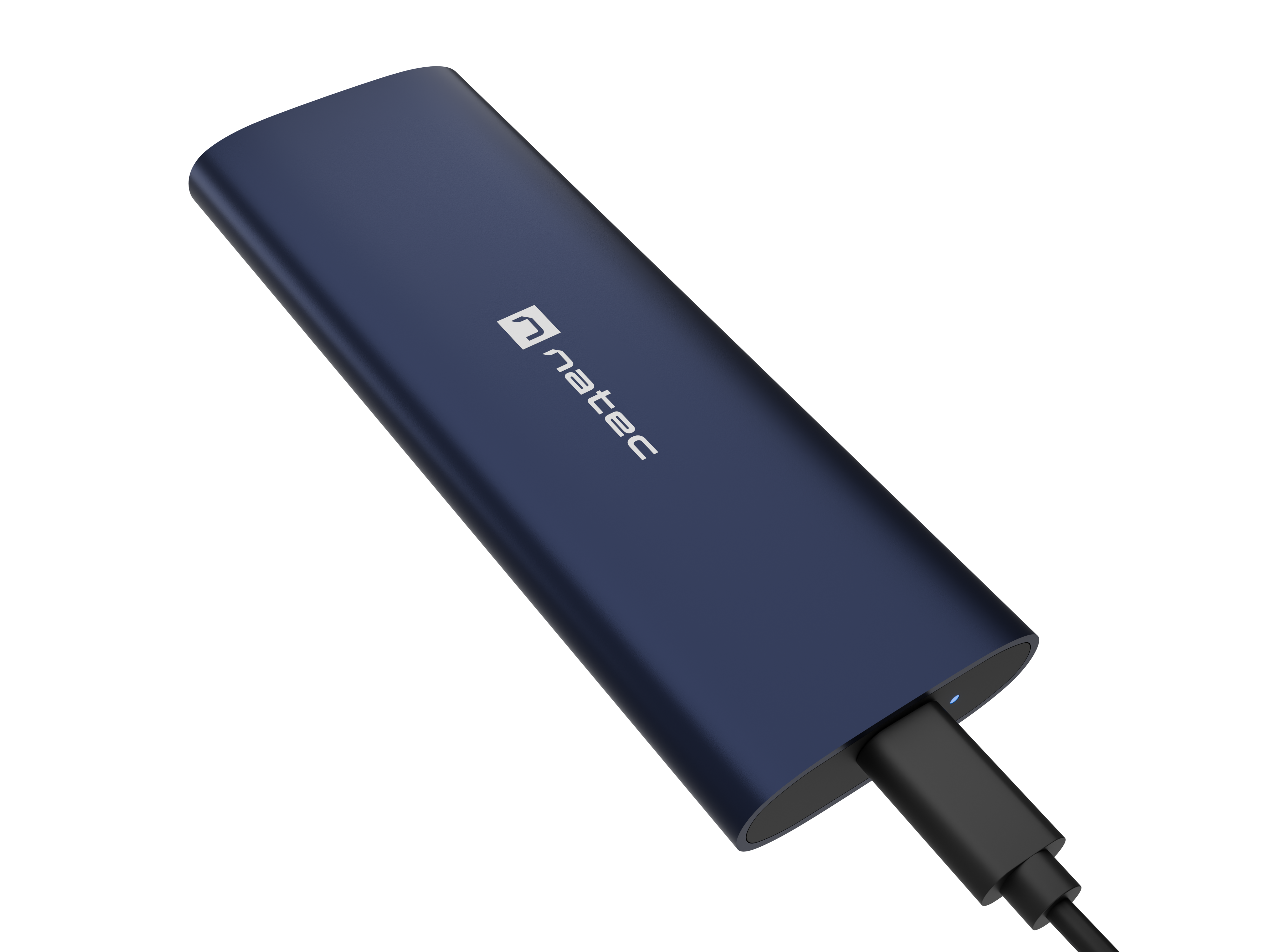 Natec | Rhino M.2 NVME Lite USB-C External, Gen 2 Steel Navy | Solid-state drive interface NVMe