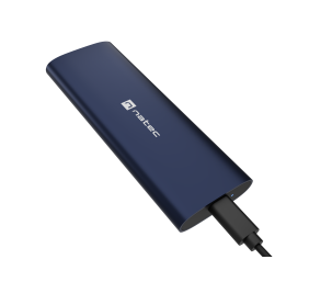 Natec | Rhino M.2 NVME Lite USB-C External, Gen 2 Steel Navy | Solid-state drive interface NVMe