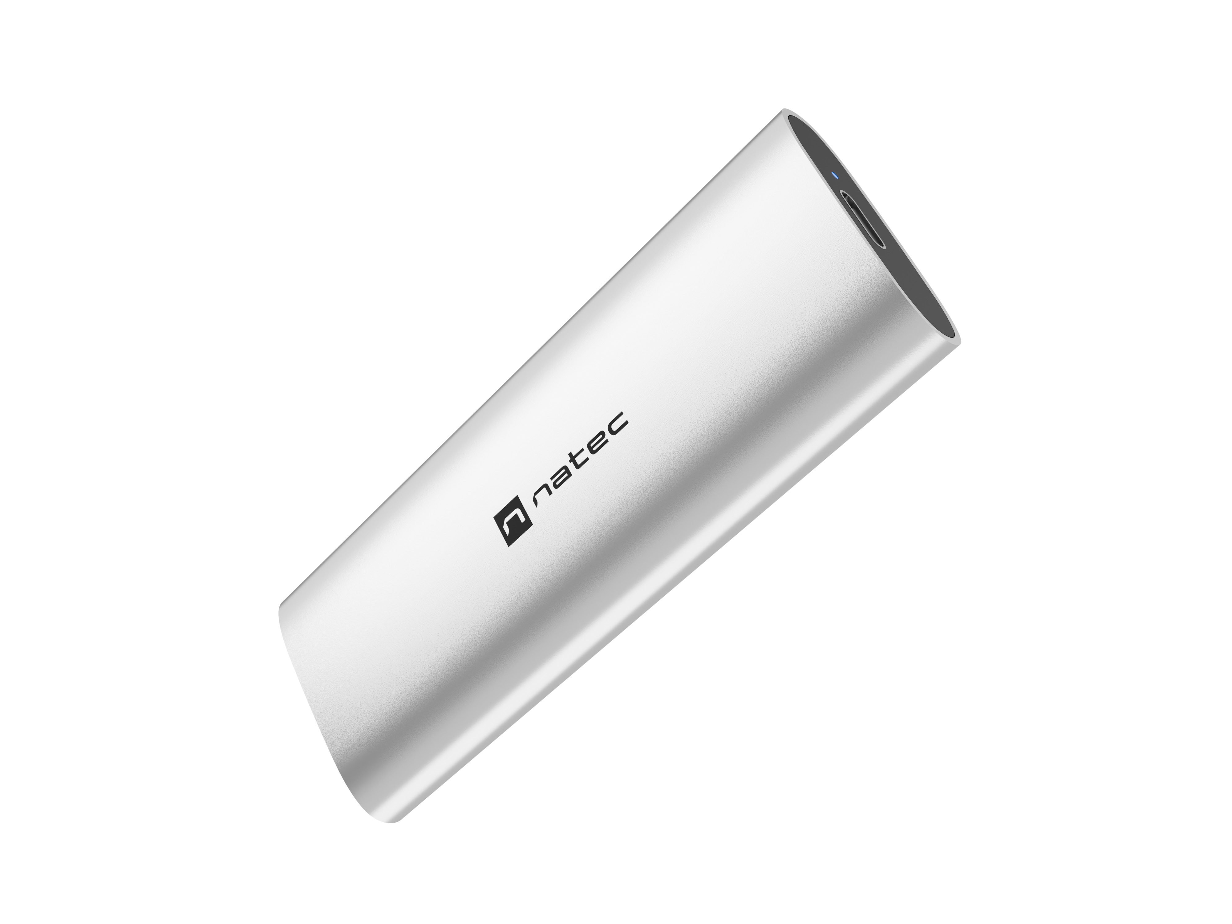 Natec | Rhino M.2 NVME Lite USB-C External, Gen 2 Steel Arctic Silver | Solid-state drive interface NVMe