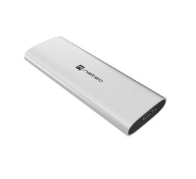 Natec | Rhino M.2 NVME Lite USB-C External, Gen 2 Steel Arctic Silver | Solid-state drive interface NVMe