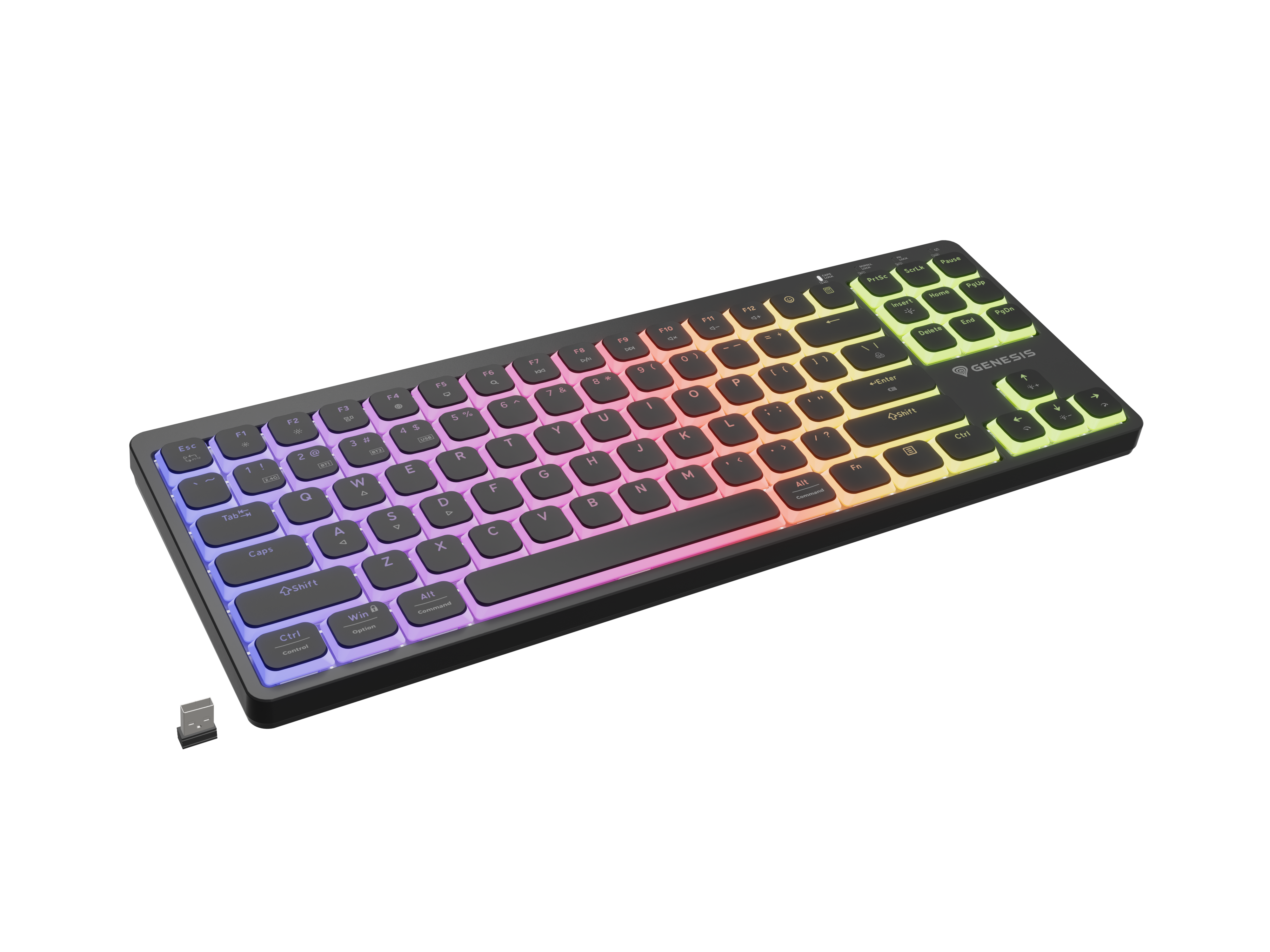 Genesis Thor 430 TKL | Gaming Keyboard | Wireless | Bluetooth | US | Linear | Black