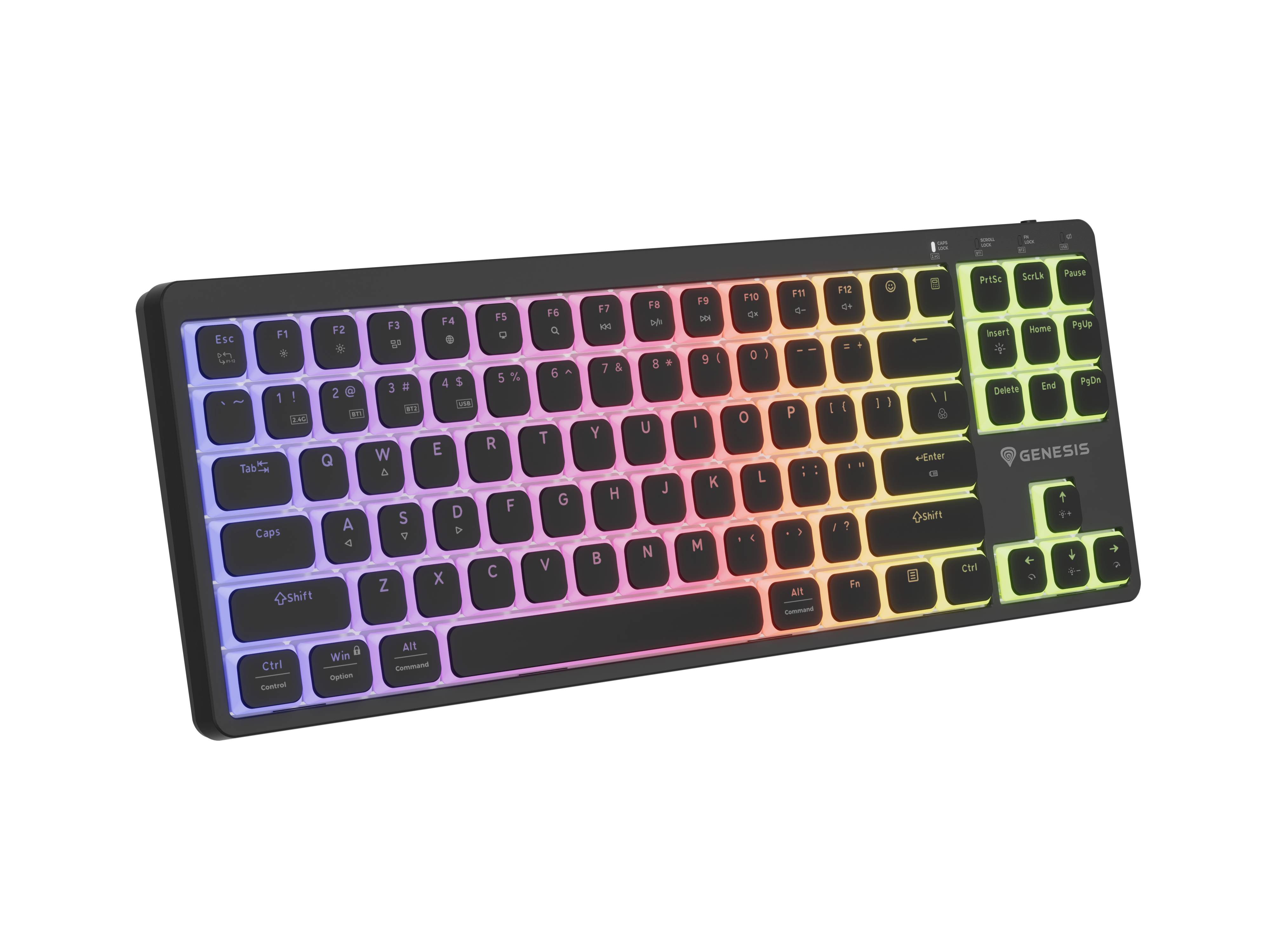 Genesis Thor 430 TKL | Gaming Keyboard | Wireless | Bluetooth | US | Linear | Black