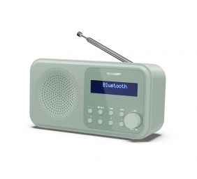 Sharp DR-P420(GN) Tokyo Portable Digital Radio, FM/DAB/DAB+, Bluetooth 5.0, USB or Battery Powered, Aquamarine Green | Sharp