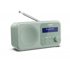 Sharp DR-P420(GN) Tokyo Portable Digital Radio, FM/DAB/DAB+, Bluetooth 5.0, USB or Battery Powered, Aquamarine Green | Sharp