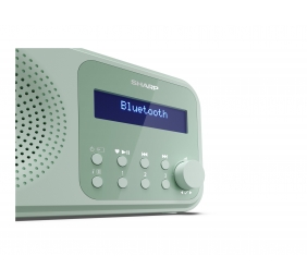Sharp DR-P420(GN) Tokyo Portable Digital Radio, FM/DAB/DAB+, Bluetooth 5.0, USB or Battery Powered, Aquamarine Green | Sharp