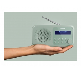 Sharp DR-P420(GN) Tokyo Portable Digital Radio, FM/DAB/DAB+, Bluetooth 5.0, USB or Battery Powered, Aquamarine Green | Sharp