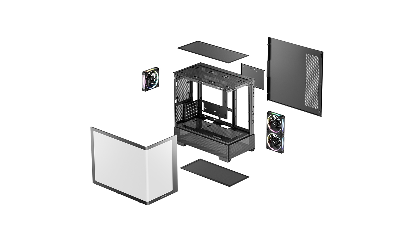 Deepcool Case | CG380U 3F | Micro ATX | Black