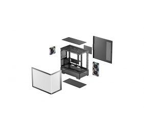 Deepcool Case | CG380U 3F | Micro ATX | Black