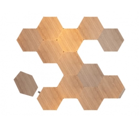 Nanoleaf | Elements Wood Look Hexagons Starter Kit (13 panels) | Cool White + Warm White