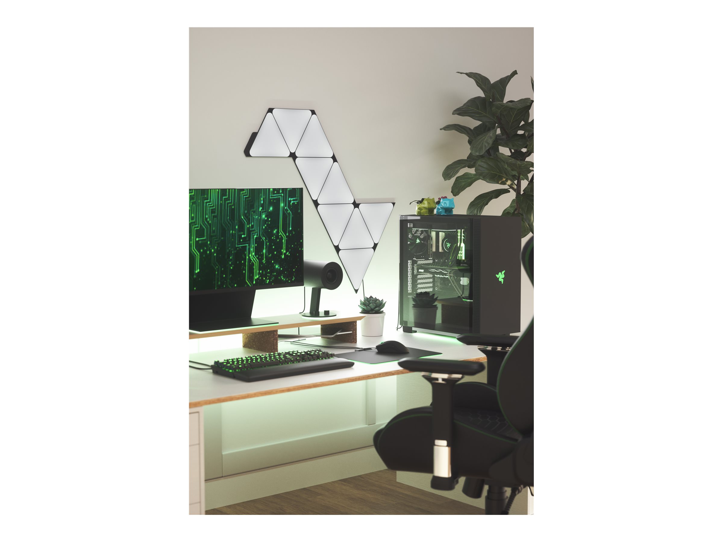 Nanoleaf | Shapes Black Triangles Expansion Pack (3 panels) | 42 W | WiFi