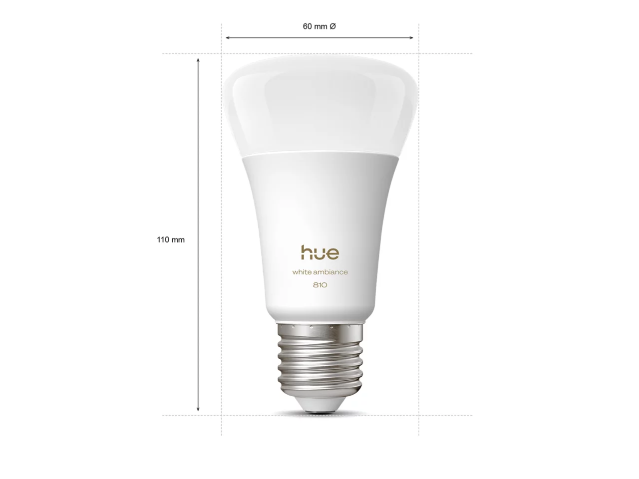 Philips Hue WA 810 A60 4P EU | E27 | 6 W | Warm to cool white light | Bluetooth and Zigbee