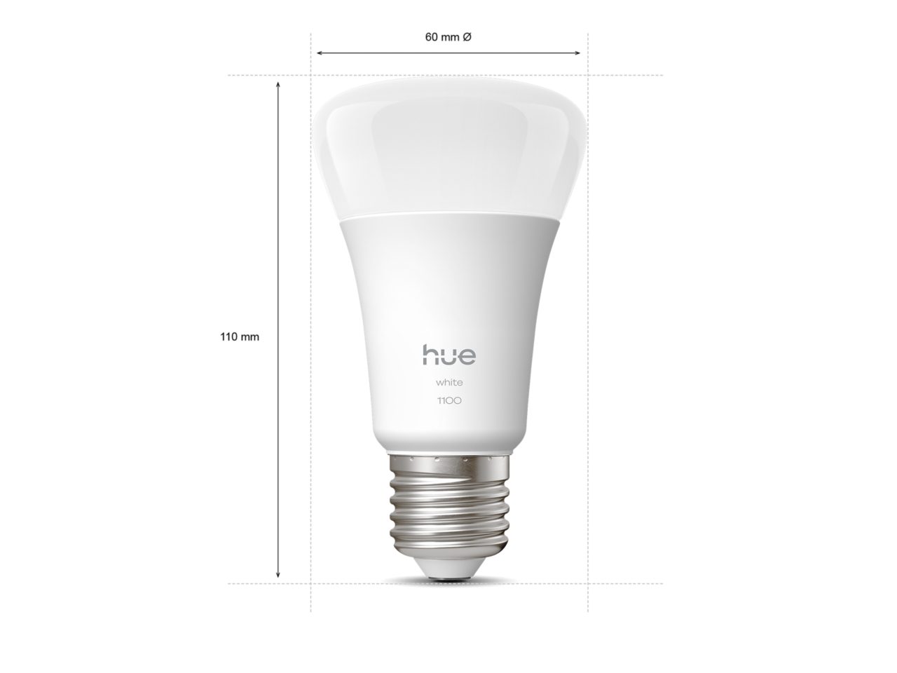 Philips Hue W 1100 A60 1P EU | E27 | 9.5 W | Soft white light | Bluetooth and Zigbee