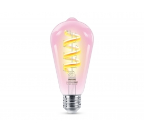 Philips Smart WiFi Filament Clear ST64 470Lm RGB | E27 | 6.3 W | RGB light | Bluetooth, Wi-Fi